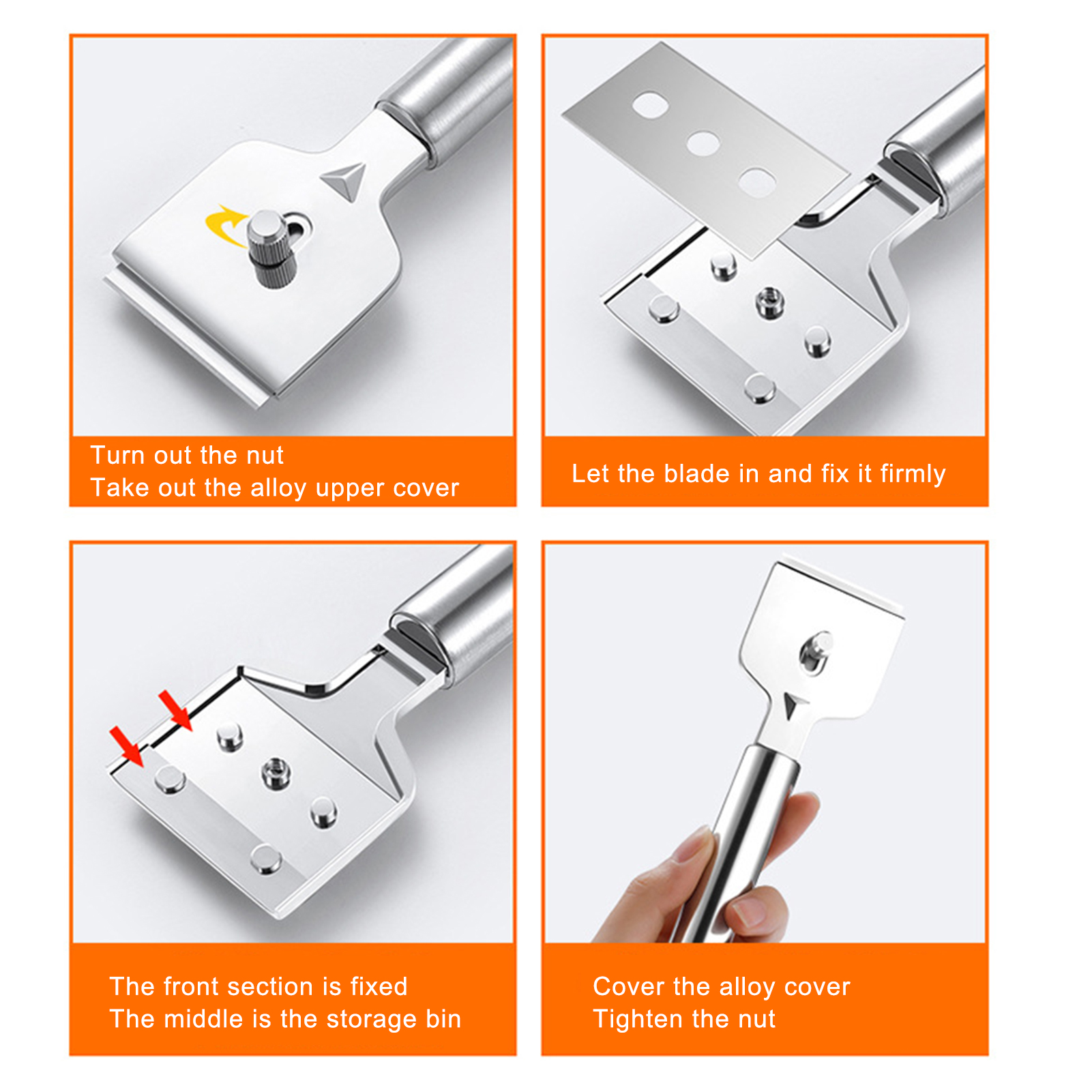 Racletă profesională metalică pentru plite ceramice/inducție - imagine 3