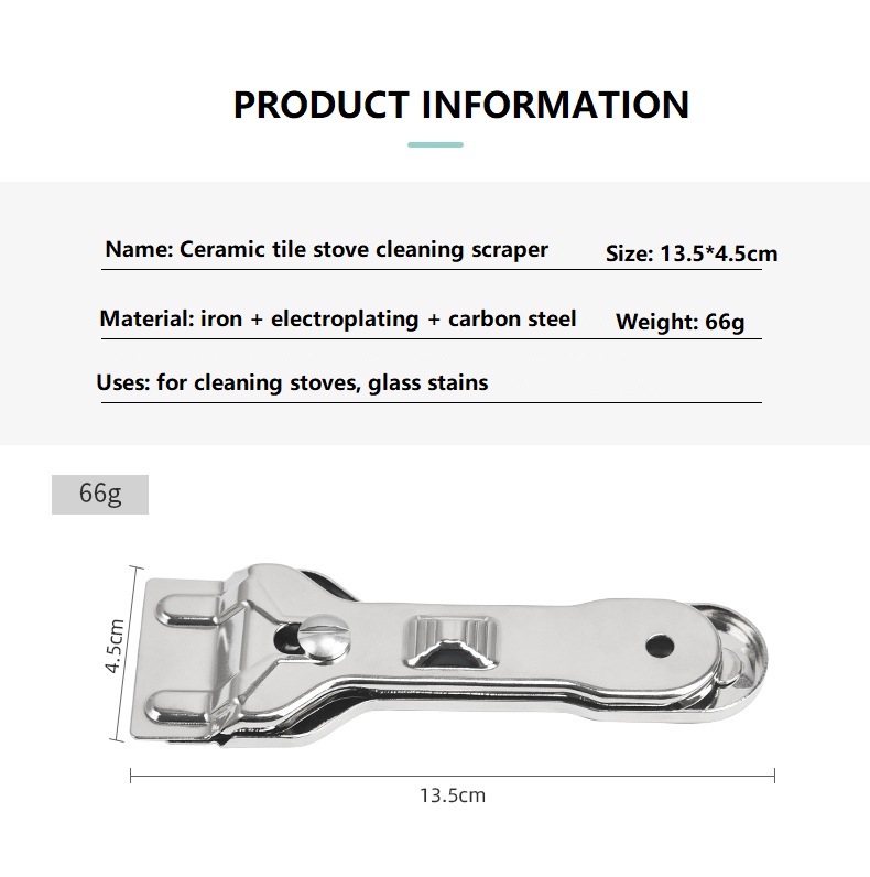 Racletă Profesională pentru Plite Ceramice/Inducție — Lame Inox Interschimbabile - imagine 5