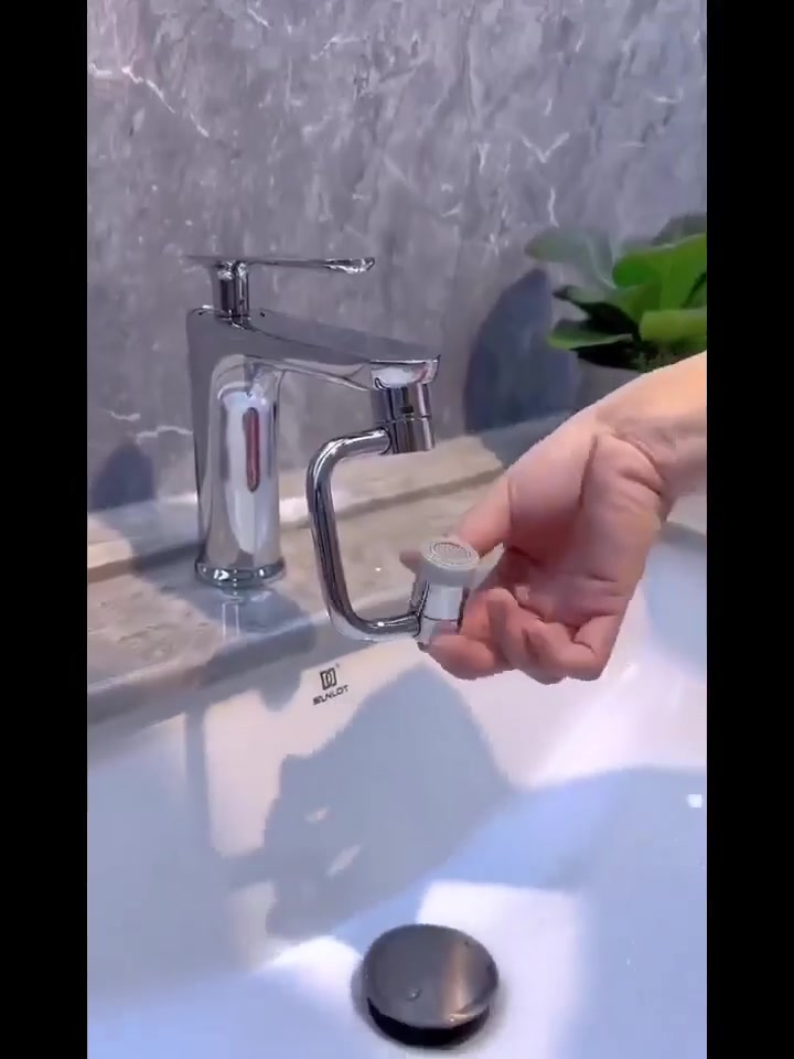 Aerator apa pivotant robinet, cu functie economizor si filtrare, YWX, Argintiu