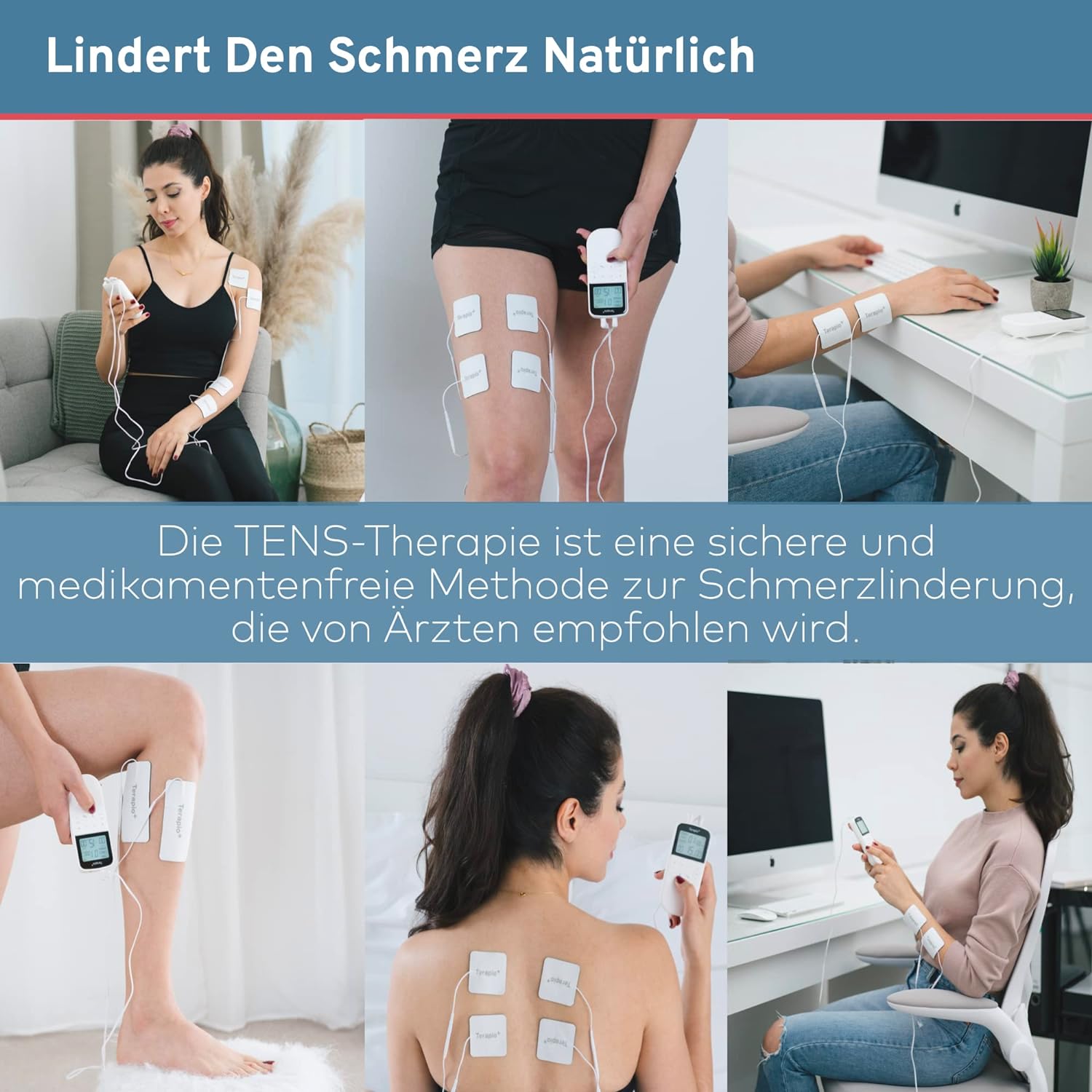 Aparat de electrostimulare musculara Kentro, 4 electrozi, 16 programe, display Led, Alb - imagine 4