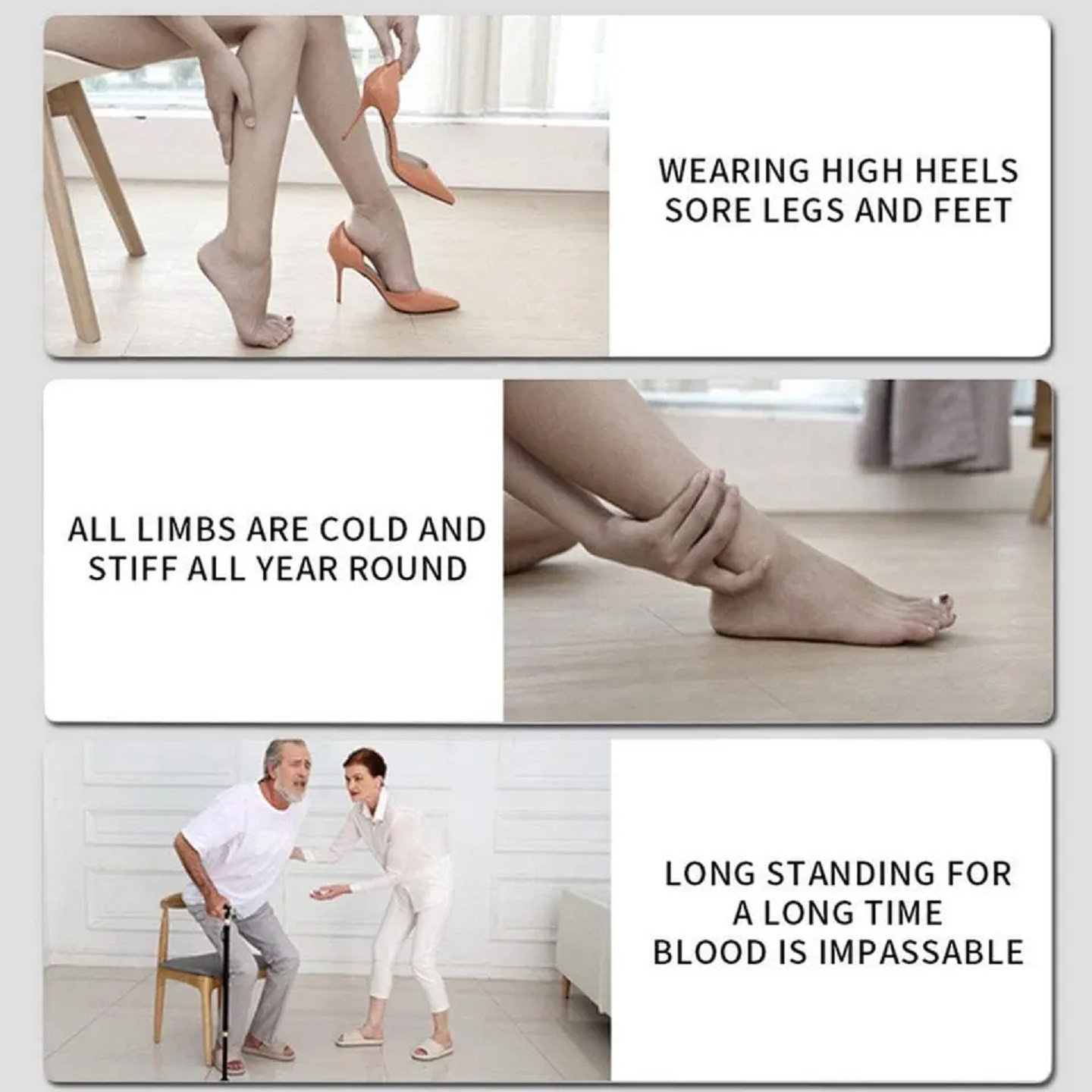 Aparat pentru masajul picioarelor EMS cu electrostimulare pentru imbunatatirea circulatiei, Portabil, USB, Negru - imagine 5