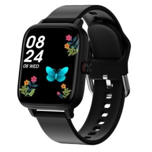Ceas Smartwatch, Tensiune arteriala, Nivel oxigen, Termometru, Monitorizare somn, 50 moduri sport, Conectare bluetooth, Compatibil IOS Android, Notificari WhatsApp, negru