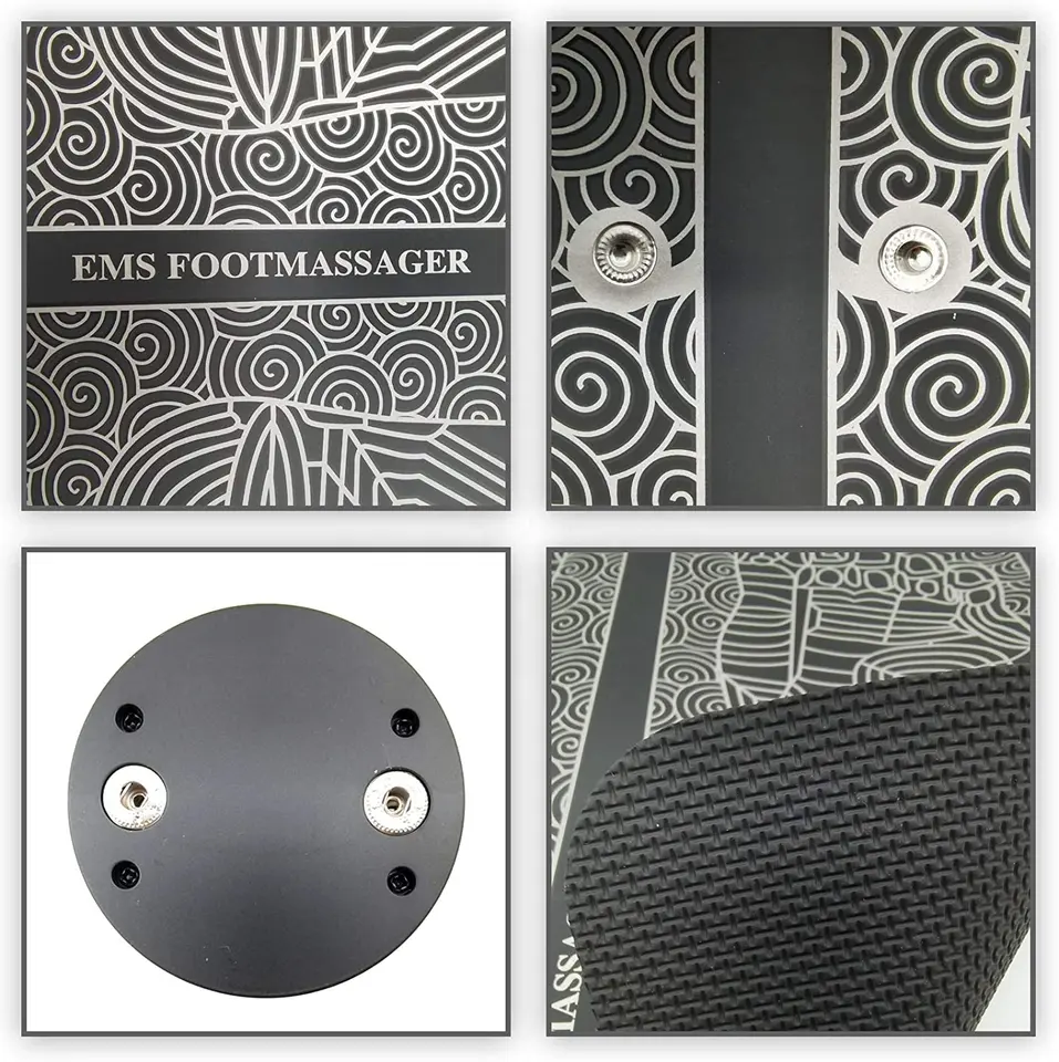 Aparat pentru masajul picioarelor EMS cu electrostimulare pentru imbunatatirea circulatiei, Portabil, USB, Negru - imagine 8