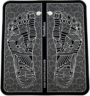 Aparat pentru masajul picioarelor EMS cu electrostimulare pentru imbunatatirea circulatiei, Portabil, USB, Negru