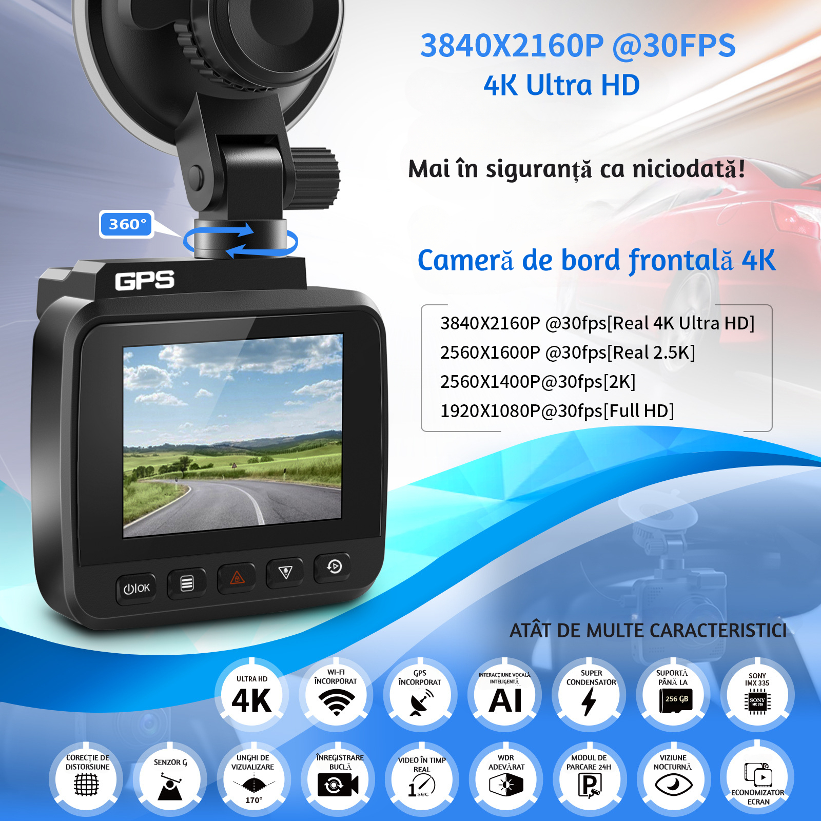 Camera auto de bord și spate - imagine 3